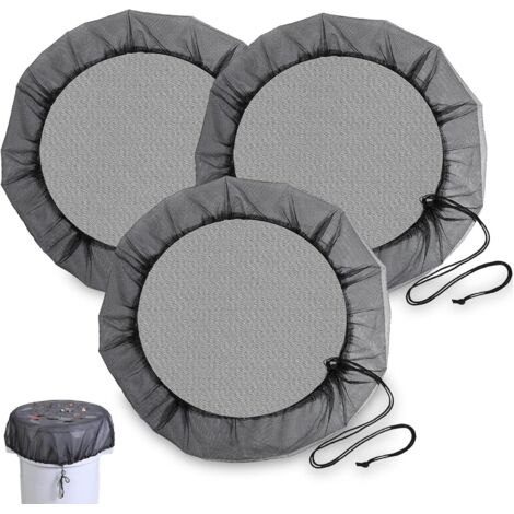 Set mit 3 verstellbaren Regeneimerdeckeln, Behälterschutz mit Gummizug, Wasserrückgewinnungszubehör