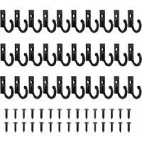 Set mit 30 kleinen Retro-Wandhaken, ideal zum Aufhängen von Schlüsseln, Schmuck und Kleidung. Schrauben sind im Lieferumfang enthalten. Auch als Wandgarderobe verwendbar. Perfekt fürs Badezimmer.