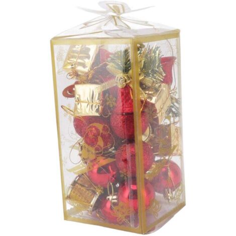 Set mit 32 Christbaumkugeln zum Aufhängen an der Tür, Innendekoration für Partys und Bastelprojekte