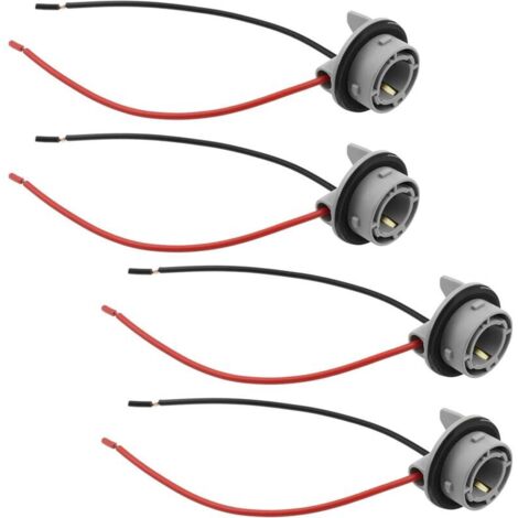 Set mit 4 1156 BA15S LED-Lampenfassungen – Lampenhalteradapter – vorverdrahteter Kabelanschluss für Auto, LKW, Anhänger, Armaturenbrett