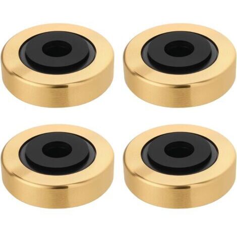 Set mit 4 Aluminium-Gerätefüßen 45 x 15 mm, goldfarben, isolierend und dämpfend, für Audiogeräte, Isolationsfüße