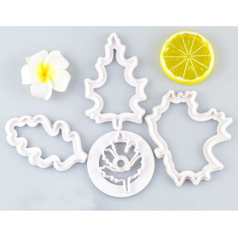 Set mit 4 Ausstechformen in Herbstblattform, langlebige und abwaschbare Ausstechformen für Weihnachtsdekorationen