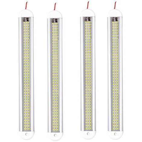 Set mit 4 Auto-Innenraumleuchten, LED, 12 V, weiß