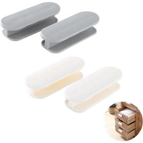 Set mit 4 Balkontürgriffen, selbstklebende Kunststoff-Türgriffe, Schubladengriffe ohne Bohren, robuste selbstklebende Möbelgriffe, selbstklebende Griffe für Fenster, Balkone und Schränke
