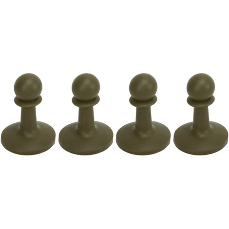 Set mit 4 Blitzschutzkappen für Zelt- und Markisenstangen, Blitzschutz, olivgrün.
