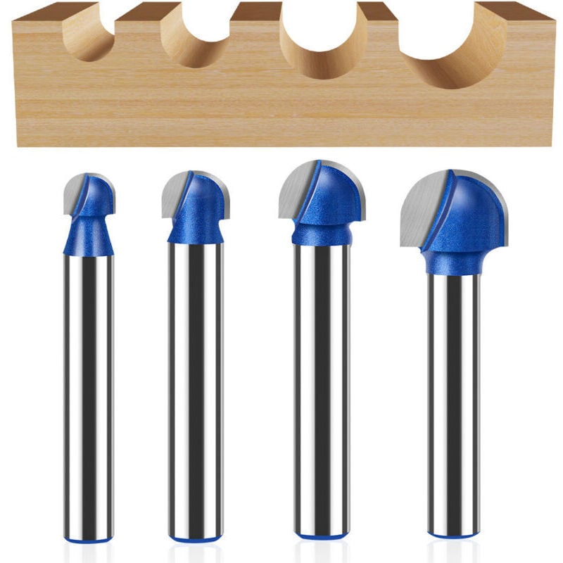 Image of Set mit 4 Bohrern, Nutbohrer für Kunststoffplatten mit 6 mm Rundschaft, Schneidbohrer