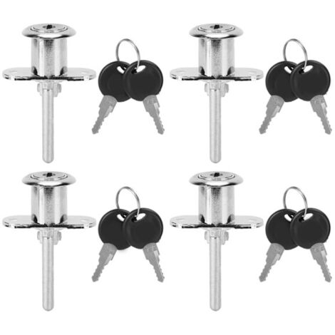 Set mit 4 Diebstahlsicherungen für Schränke aus Zinklegierung