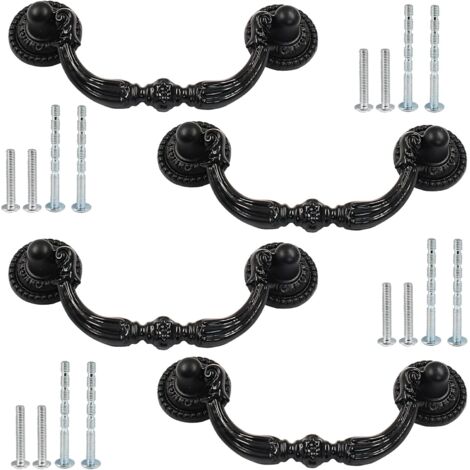 Set mit 4 drehbaren Vintage-Schubladengriffen mit 7,2 cm (2,83 Zoll) Lochabstand für Möbel und Kommoden — Retro Hardware