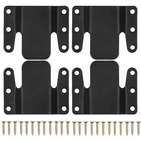 Set mit 4 Ecksofaverbindern, universelles Klicksystem, einfach zu montierende Clips, robuste Verbinder mit Schrauben.