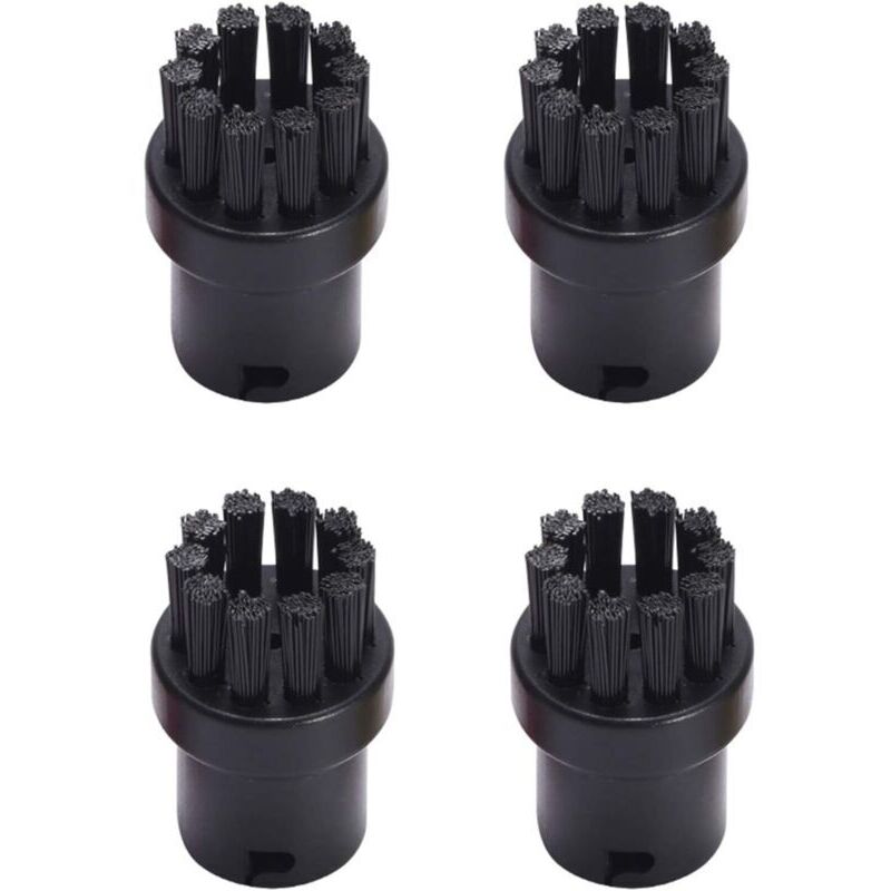 Image of Set mit 4 Ersatz-Rundbürsten für Kärcher Dampfreiniger SC1 SC2 SC3 SC4 SC5 SC7 (Schwarz)