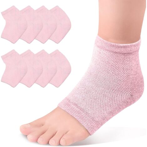 Set mit 4 feuchtigkeitsspendenden Socken für trockene Fersen, Fußpflegegels, Wellness-Behandlung für Frauen