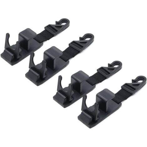 Set mit 4 Haken zur Befestigung an der hinteren Kopfstütze, Aufhängevorrichtungen für Taschen und Autositz-Organizer