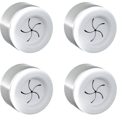 Set mit 4 hochwertigen Handtuchhaltern aus Edelstahl für Bad, Küche und Haushalt – Handtuchhalter – Handtuchhaken – Rund – Chrom – Selbstklebend, kein Bohren erforderlich (weiß)