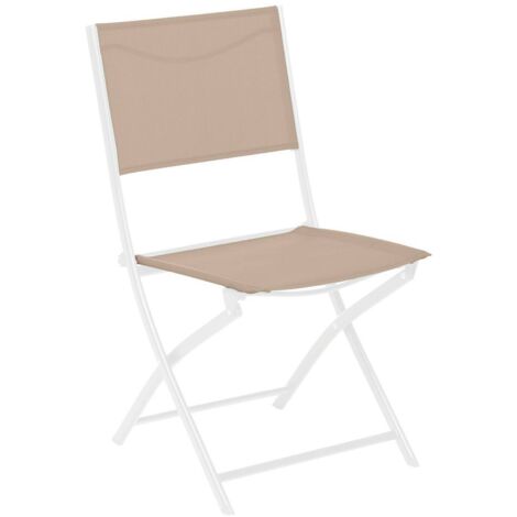 Set mit 4 klappbaren Gartenstühlen Modula Leinen & Weiß