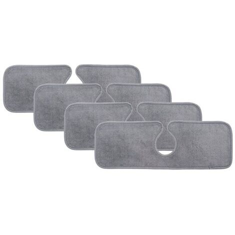 Set mit 4 Mikrofaser-Spülbeckenschonern, 15 x 5,5 Zoll, super saugfähig, grau
