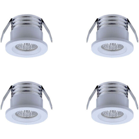 Set mit 4 Mini-LED-Einbaustrahlern, 3 W, neutralweißes Licht