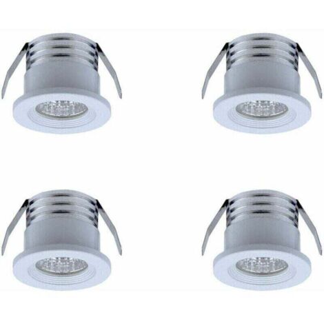 Set mit 4 Mini-LED-Einbaustrahlern, 3 W, warmweiß