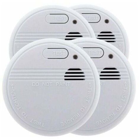 Set mit 4 NF-zertifizierten Rauchmeldern – 5 Jahre Garantie – 3 Jahre Batterielebensdauer – Inkl. Batterie und Installationszubehör