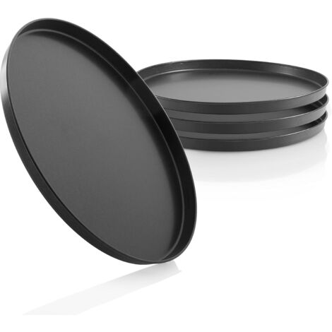 Set mit 4 Ofenformen zum Backen von Kuchen, Backblechen, runden Pizzen, antihaftbeschichtet, 26 cm