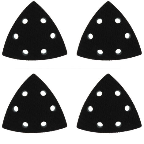 Set mit 4 Polierpads für 90 x 90 mm Dreikantschleifer, 6-Loch-Dreieck-Polierpads aus weichem Schwamm, geeignet für alle gängigen Dreikantschleifer