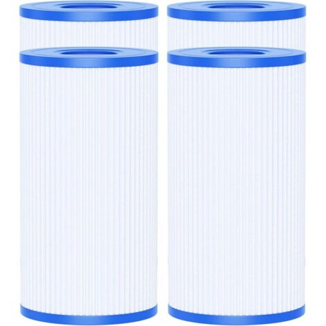 Set mit 4 Poolfiltern Typ A oder C, kompatibel mit 29000E/59900E, Easy Set Poolfilterkartuschen, 203 mm x 106 mm Aufstellpoolfilter