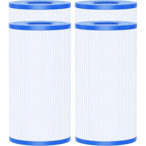 Set mit 4 Poolfiltern Typ A oder C, kompatibel mit 29000E/59900E, Easy Set Poolfilterkartuschen, 203 mm x 106 mm Aufstellpoolfilter