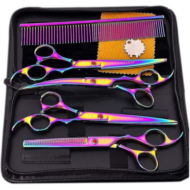 Image of Set mit 4 professionellen Friseurscheren für Friseursalons, 7,0 Zoll Haarschneidewerkzeug-Set