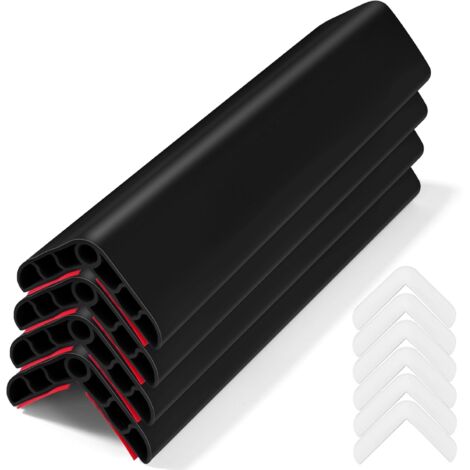 Set mit 4 Protektoren, Teile, Suppe, scharfe Kanten, 1 lang, schwarz