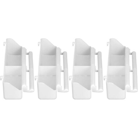 Set mit 4 robusten, hängenden Vogelfutterhäuschen aus Kunststoff für Papageien, Tauben und andere Ziervögel, Weiß