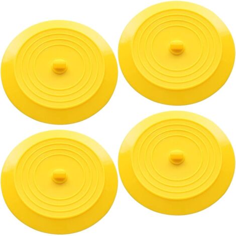 Set mit 4 Saugnapfstopfen aus Silikon, Saugnapfstopfen aus Silikon, 6 Zoll Universal-Wannenstopfen für Bad und Küche