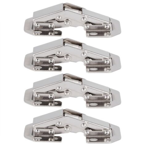 Set mit 4 Schranktürscharnieren – Scharnierset vom Typ „Brücke“, geeignet für Schränke, Kleiderschränke und andere Möbel.