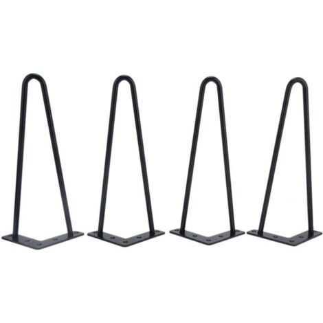 Set mit 4 schwarzen Tisch- und Schreibtischbeinen aus Eisen, Wohnaccessoires, für Möbelbastelarbeiten und DIY-Projekte, 30,5 cm