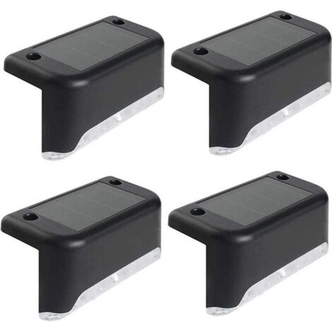 Set mit 4 Solar-LED-Leuchten für Terrasse, Garten, Einfahrt, Treppe, Zaun, IP65 wasserdicht