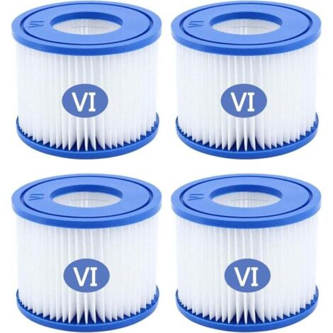Set mit 4 Spa-Filtern Typ VI, kompatibel mit den Teilenummern 90352E, 58323 und 90427E, Ersatzteile für Aufstellpools