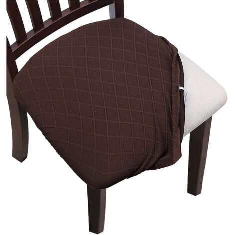 Set mit 4 Stretch-Jacquard-Waffel-Stuhlhussen, Sitzbezüge für Esszimmer, Büro, Hotel, Hochzeit