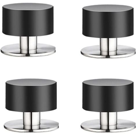 Set mit 4 Türstoppern aus Gummi, 3M-Selbstklebe-Türstopper für Fußleisten, Wand-Türstopper zur Lärmreduzierung zu Hause, im Büro und auf der Terrasse