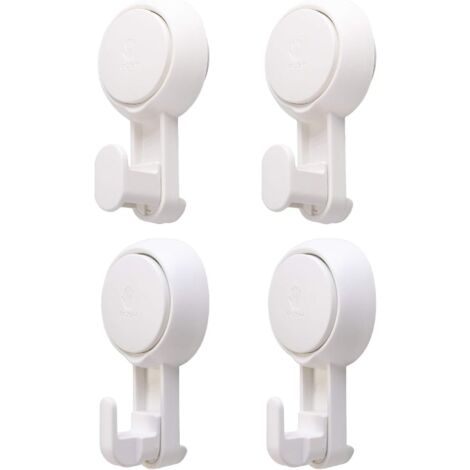 Set mit 4 um 360 Grad drehbaren Saugnapfhaken, je 5 kg Tragkraft, wasser- und ölbeständig, für Handtücher und Schlüssel