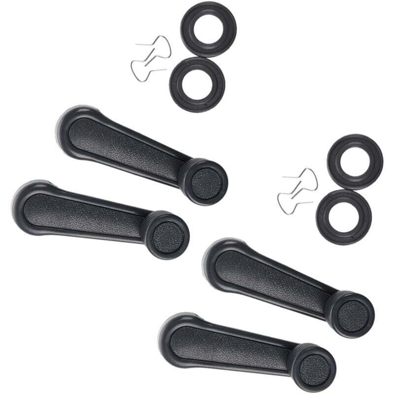 Image of Set mit 4 universellen grauen Kunststoff-Fensterheberkurbeln für Autos