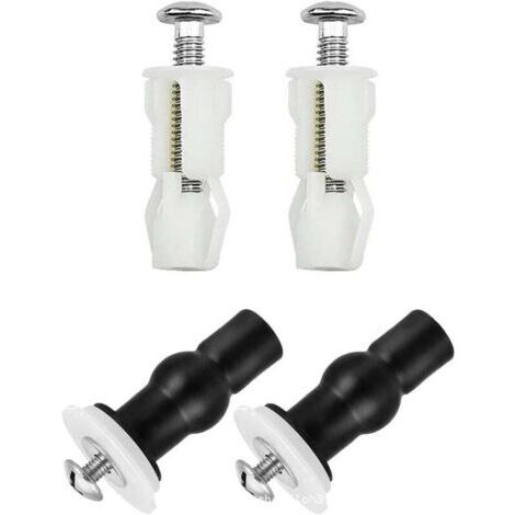Set mit 4 WC-Sitzbefestigungen, Scharnieren und Dübeln für WC-Deckel, WC-Sitzbefestigungsschrauben für WC-Sitz-Set, Ersatzteile für WC-Deckel
