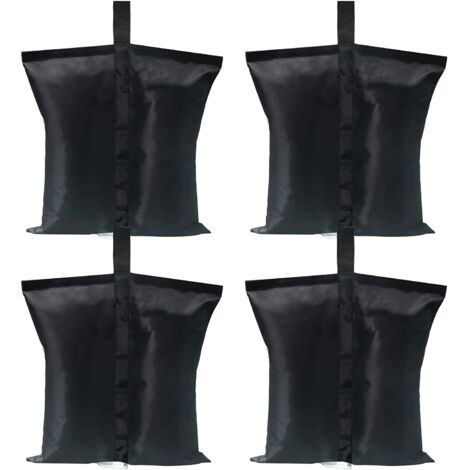 Set mit 4 Zandzakken zum Ankleiden, PVC, 7–9 kg, schwarz