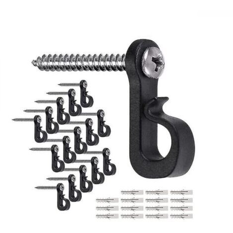 Set mit 40 S-förmigen Haken für Zuhause mit Schrauben für Garage, Neujahr, Außenbereich, einfach zu verwenden.