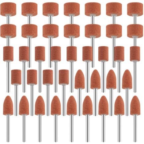 Set mit 42 Aluminiumoxid-Schleifscheiben, Schleifbits mit 1/8-Zoll-Schaft, kompatibel zum Schleifen, Polieren und Entgraten von Metallen
