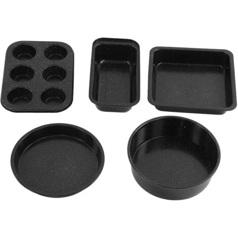 Set mit 5 antihaftbeschichteten Backformen aus Edelstahl – Pizzablech und Backformen