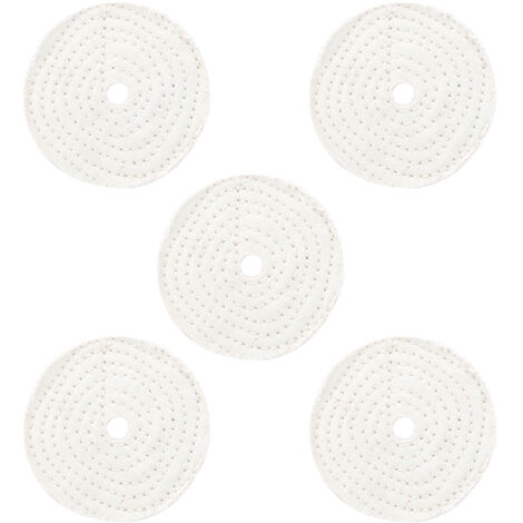 Set mit 5 Baumwollpolierscheiben für Metall- und Spiegelschmuck – 100 mm Schleifmittel