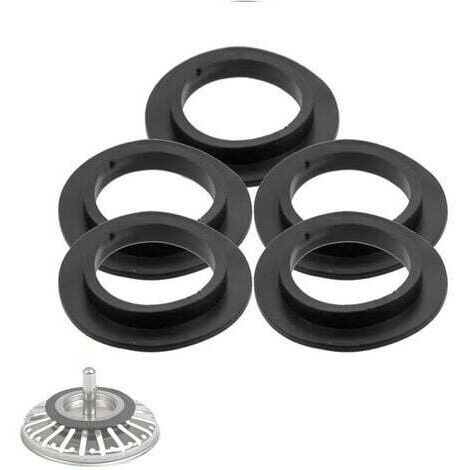 Set mit 5 Dichtungen für Badewannenabflüsse, Waschbecken, Badezimmerwaschbecken, Lippendichtung, Gummidichtung für Siebkorb