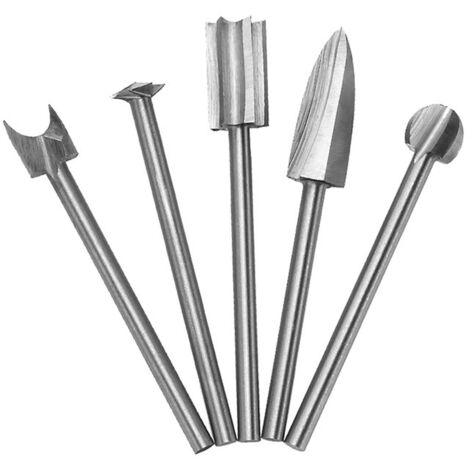 Set mit 5 Gravierbohrern für Holzschnitzereien, HSS-Gravierbohrer, DIY-Holzschnitzwerkzeuge, Zubehör