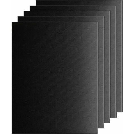 Set mit 5 Grill-Backmatten – 40 x 33 cm – Teflonmatte, Antihaft-PFOA-frei – Hält Temperaturen bis zu 260 °C stand