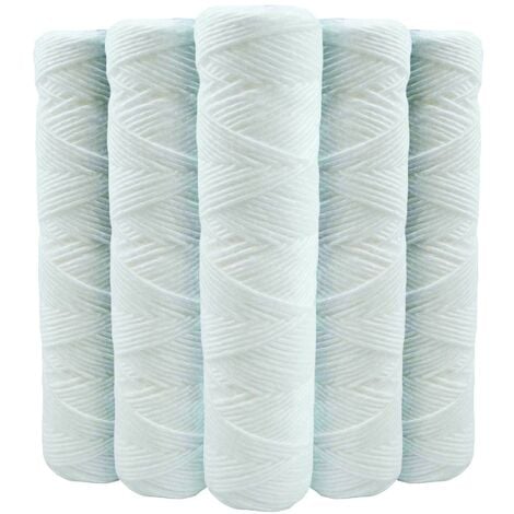 TOODO Set Mit 5 Kartuschen Gewickelt 9"3/4 - 5µm Für Wasserfilterhalter
