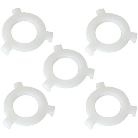 Set mit 5 Lampenschirm-Reduzierringen, E27 auf E14 Adapter, Beleuchtungszubehör, 49 mm (1,95 Zoll) auf 29 mm (1-1/7 Zoll), weiß