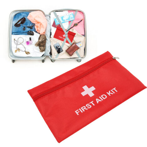 Set mit 5 medizinischen Taschen und Erste-Hilfe-Beuteln, wasserdichtes Nylon, rot, 20 x 14 cm, für Reisen, Zuhause und Auto